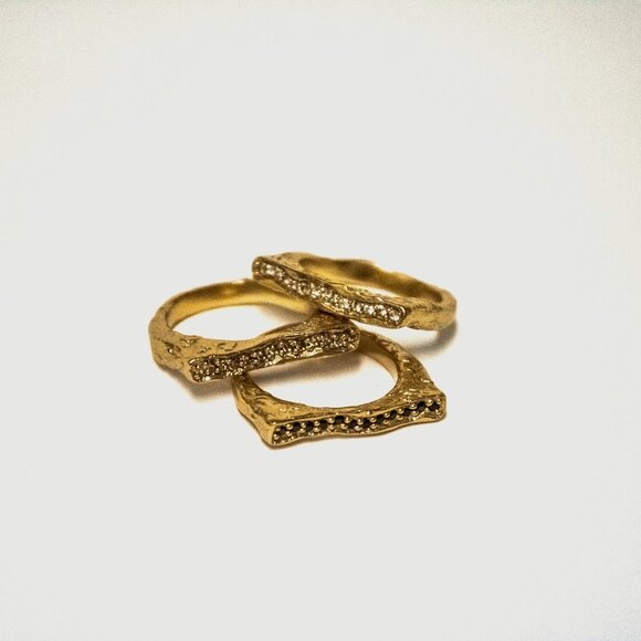 Mango Women's Squared Ring Set - Picture 1 of 3
